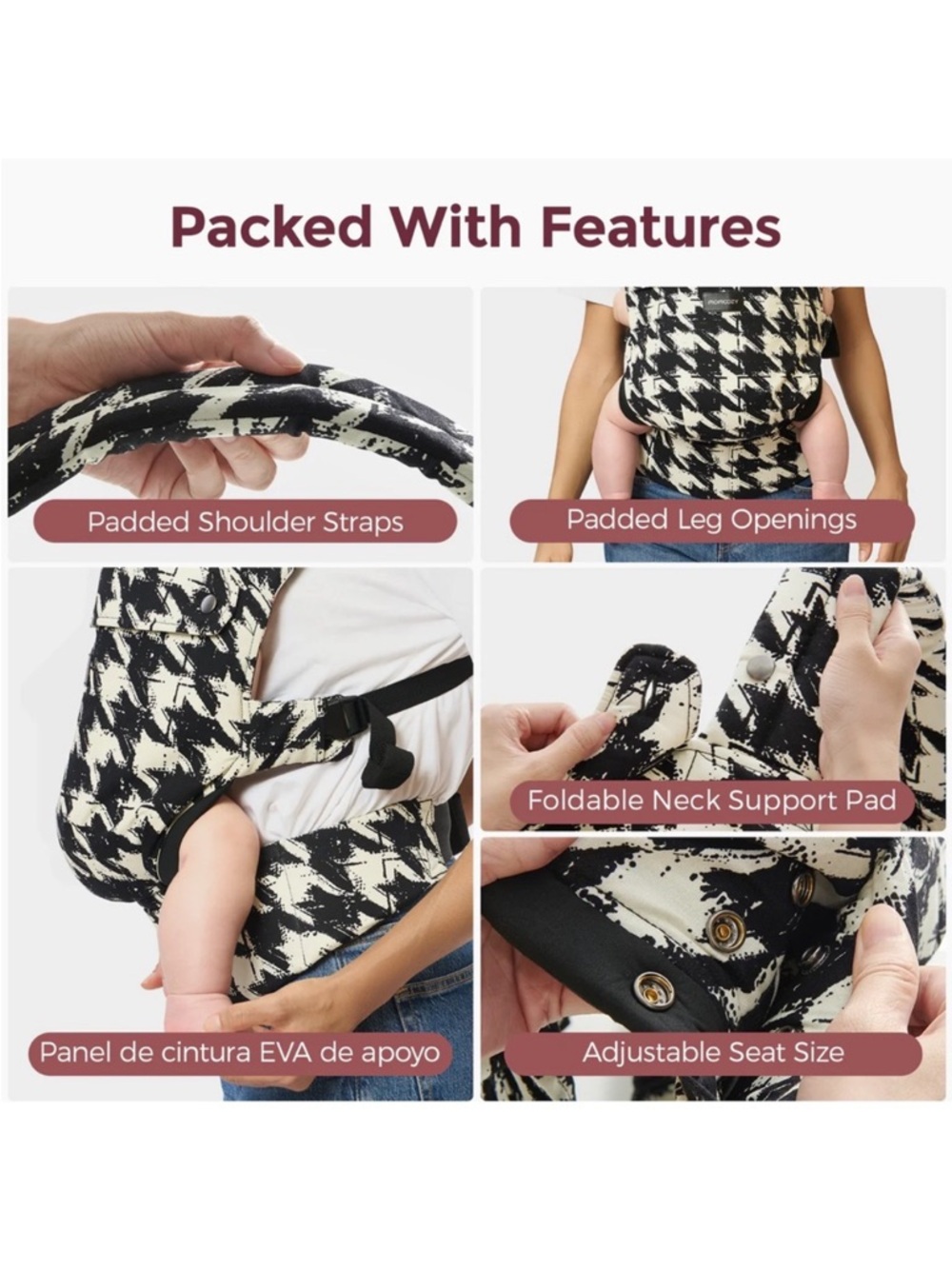 Momcozy PureHug Houndstooth - Picture 3 of 4